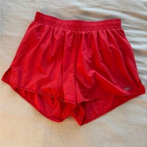 Alo Women's Red Running Shorts